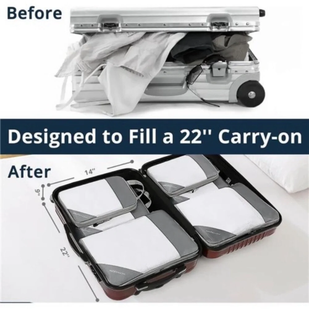 Compression Packing Cubes for Travel,Packing Cubes Compression Travel Essentials - Picture 7 of 8